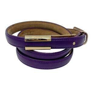 Salvatore Ferragamo Purple Leather Slide & Post Belt size 95cm Large L/XL